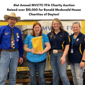 MVCTC FFA Raises $10,000 for Ronald McDonald House Charities of Dayton Image