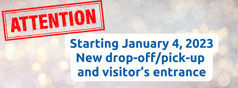 New Student Drop-Off/Pick-Up and Visitor's Entrance Starting January 4, 2023 Image