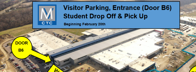 New Visitor Entrance and Student Drop off/Pick up location starting February 20 Image