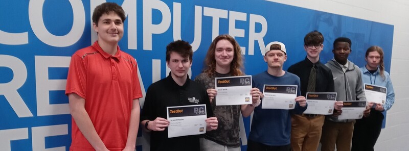 Senior Students in Computer Repair & Technical Support Earn Certifications Image
